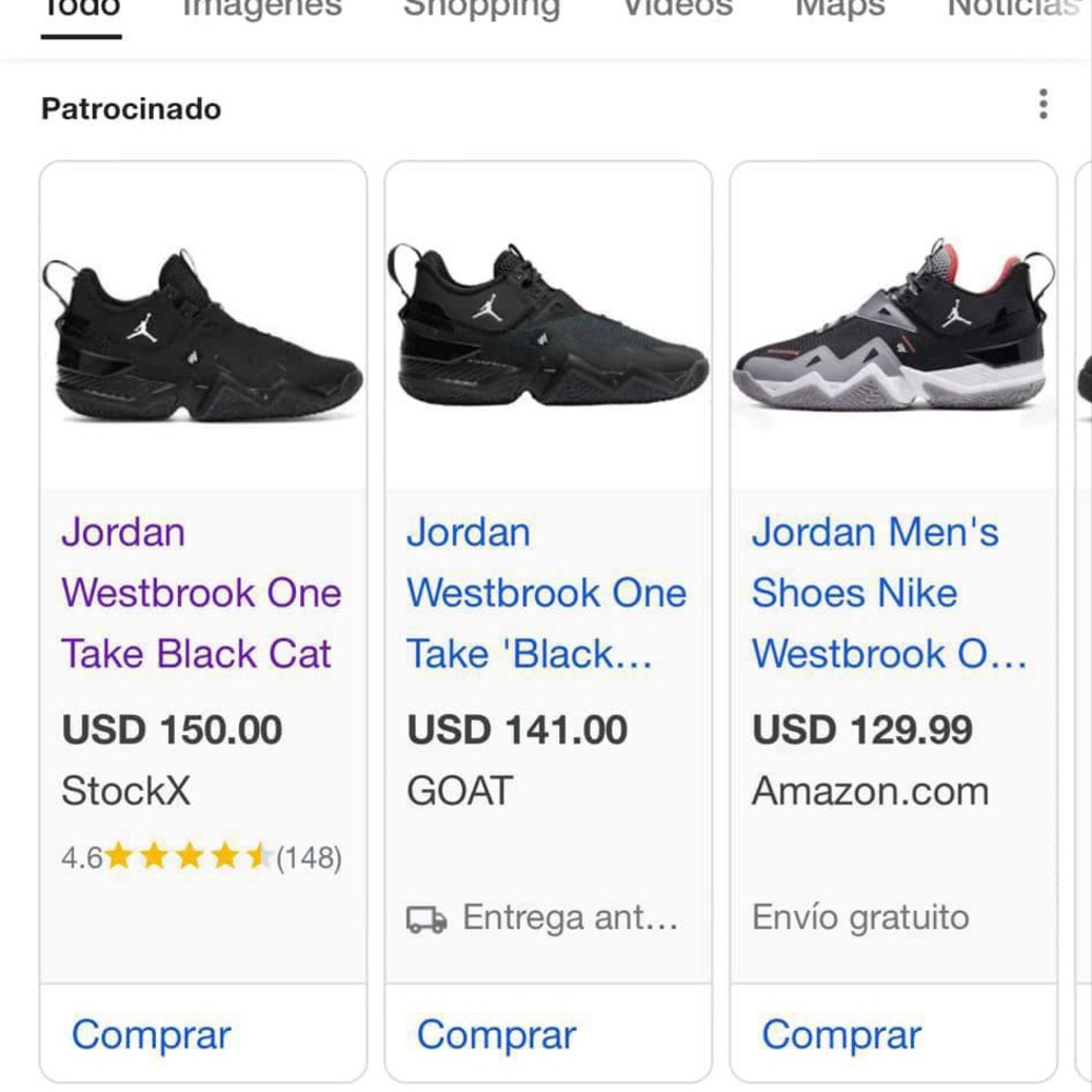 Jordans Westbrook 1 Take Black Cat